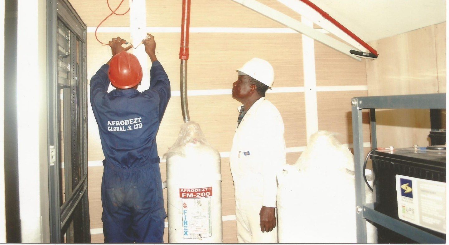 Fire truck training session